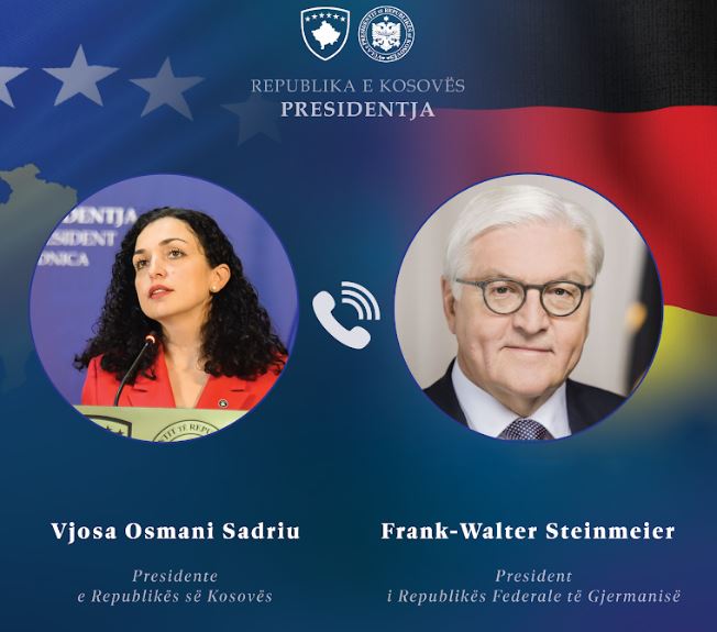 Presidentja Osmani bisedë telefonike me Steinmeier: Gjermania partnere e palëkundur e Kosovës