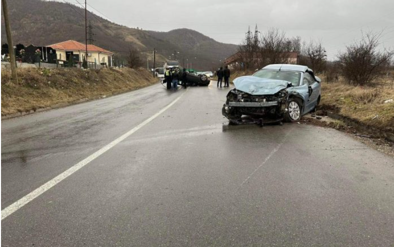 Aksident trafiku në Rudar të Zveçanit, katër të lënduar