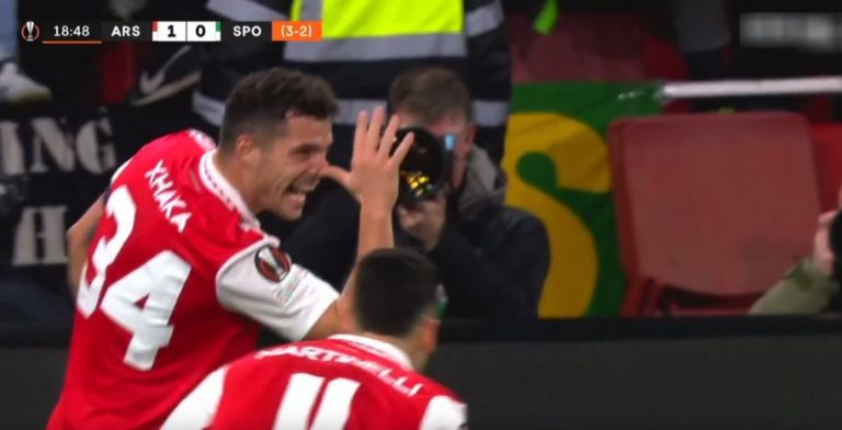 Granit Xhaka spektakolar, shënon gol të bukur për Arsenalin në Europa League