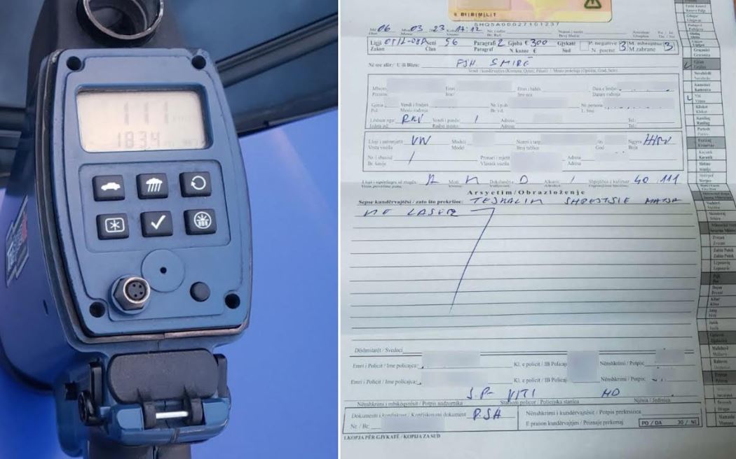 Gjilan: Voziti 70 km/h më shpejtë se që është e lejuar, gjobitet dhe i konfiskohet patentë shoferi
