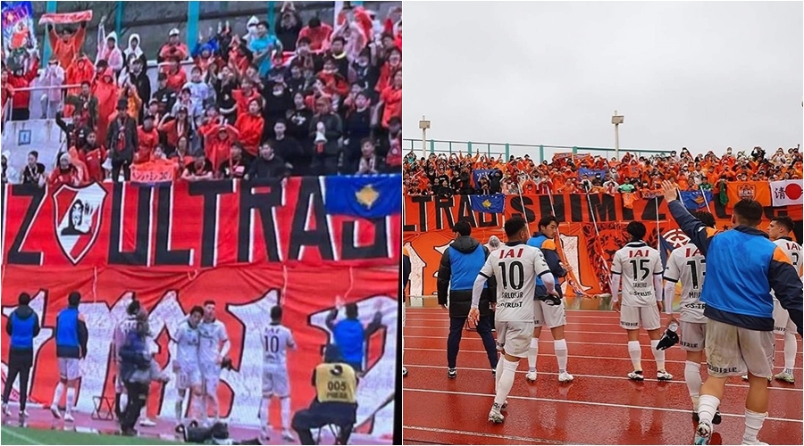 Flamuri i Kosovës valon në futbollin japonez, tifozët “çmenden” pas futbollistit “dardan”