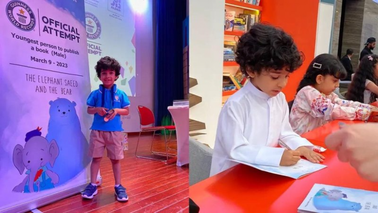 Djaloshi 4 vjeçar nga Emiratet e Bashkuara Arabe thyen rekord, bëhet personi më i ri që boton një libër