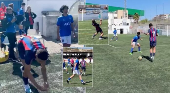 Djali i Ronaldinhos debuton me të rinjtë e Barcelonës | Publikohen pamjet e paraqitjes së tij në ndeshje