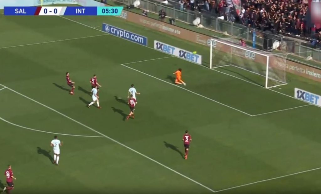 Interi shënon gol të shpejtë ndaj Salernitanas