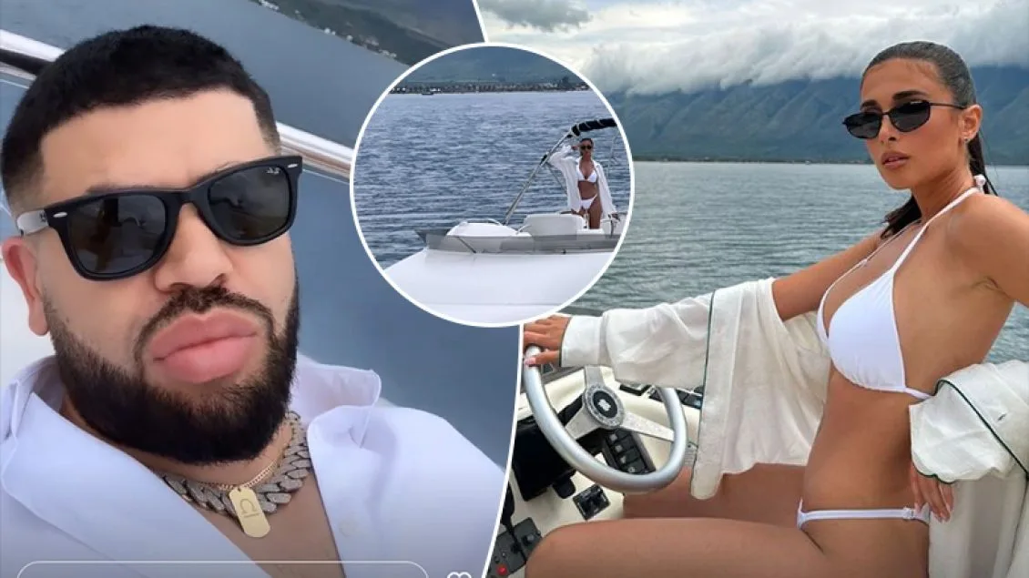 Noizy dhe Jori bashkë në një jaht në mes të detit, modelja shfaqet në bikini