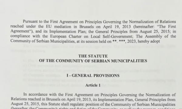 Çfarë thotë draft-statuti i Asociacionit i paraqitur mbrëmë para Kurtit dhe BE-së