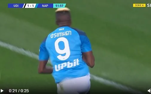 Osimhen shënon golin e barazimit ndaj Udineses, ky rezultat e shpall kampion Napolin