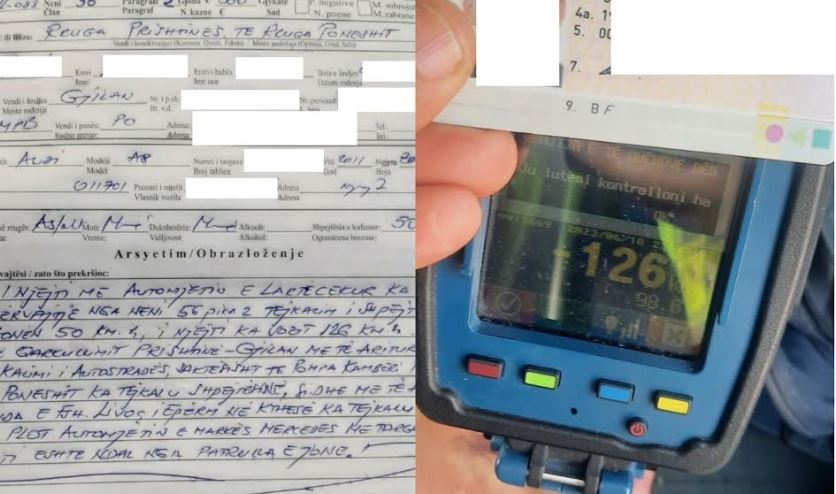 Gjilan: Tejkaloi shpejtësinë, dënohet me 300 euro vozitësi