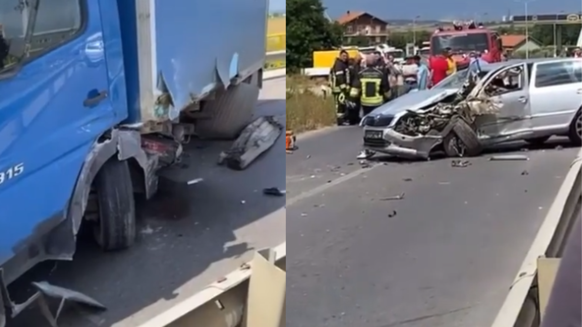Vetura përplaset me kamionin në Gjakovë, vdes një person