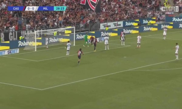 Lovumbu shënon supergol ndaj Milanit për t’a kaluar Cagliarin në epërsi