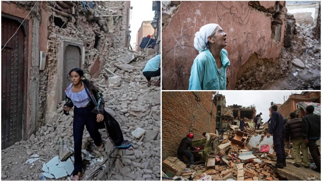 Pamje nga momenti tragjik i tërmetit në Marok, të paktën 820 të vdekur (Video)