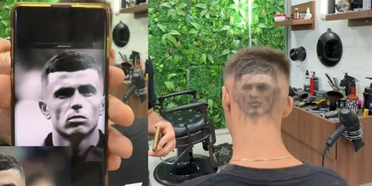 Jasir Asani si Ronaldo, berberi e shndërron në model flokësh