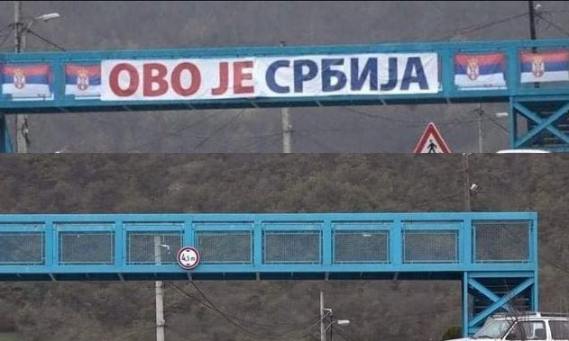 Leposaviq: Largohet mbishkrimi “Kjo është Serbi”
