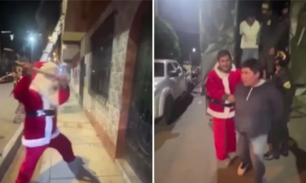 Momenti kur oficeri i policisë në Peru i veshur si Santa Claus arreston bandën e drogës