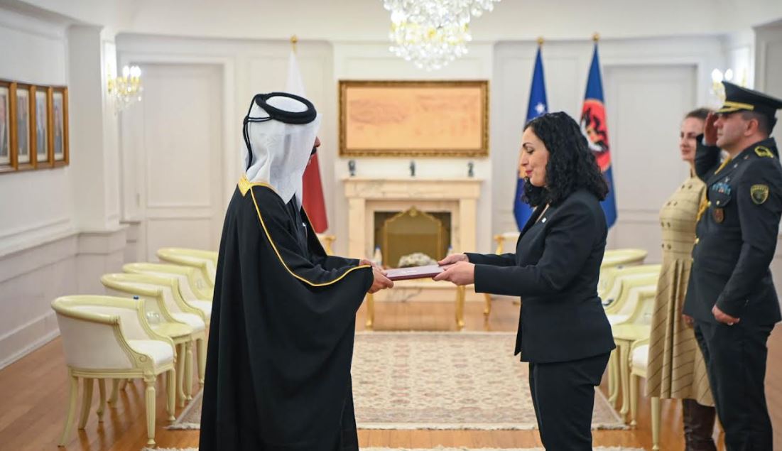Osmani pranoi letrat kredenciale nga ambasadori i Katarit