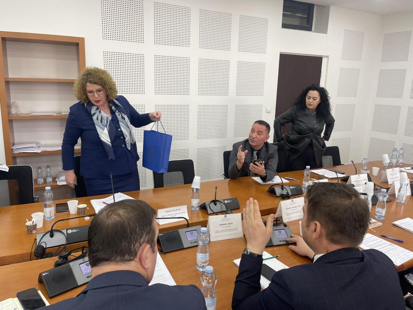Shtyhet raportimi i ministres Hajdari pas përplasjes me deputetët e opozitës