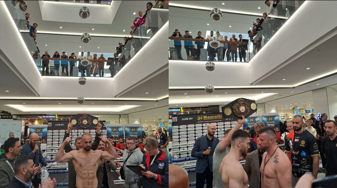Përfundojnë matjet zyrtare, boksierët shqiptarë të gatshëm për spektakël në “Hazrolli Profi-Box Gala”