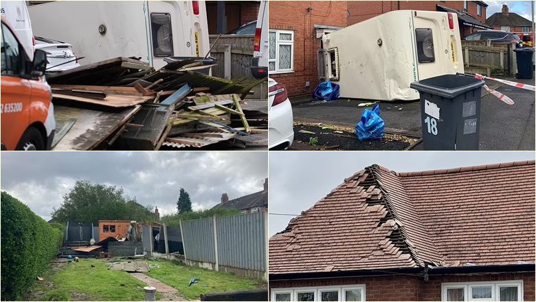 Britania goditet nga dy tornado, pati 450 goditje të rrufesë