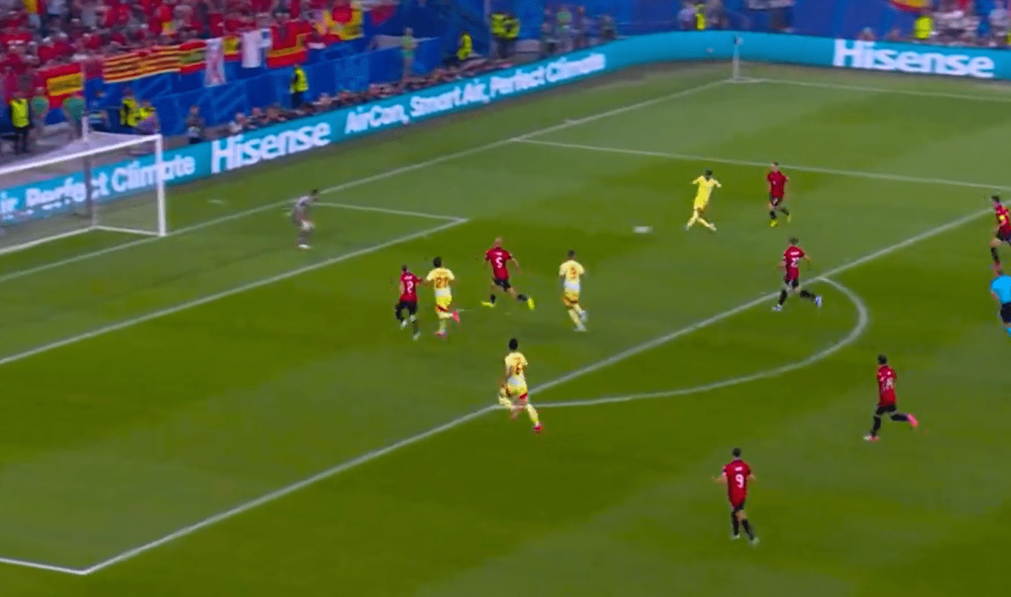 Spanja shënon gol ndaj Shqipërisë