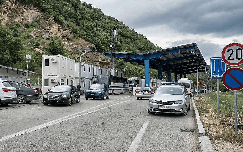 Mërgimtarët po presin dy orë për të hyrë në Kosovë nga pika kufitare Dheu i Bardhë