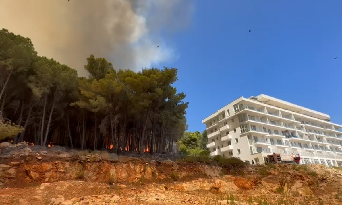 Shëngjin: Rëndohet situata me zjarret, flakët arrijnë pranë apartamenteve