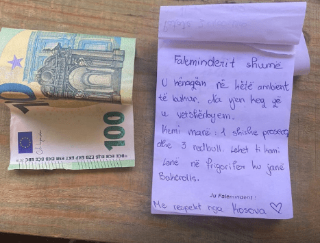 Mori pije kur lokali ishte mbyllur në Shqipëri, kosovari i lë 100 euro bakshish në frigorifer