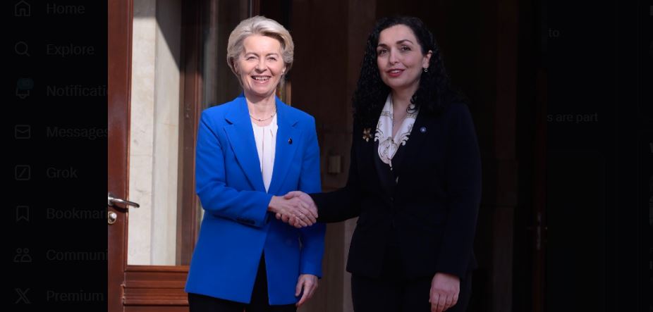 Von Der Leyen: Osmani po punon shumë për të ardhmen evropiane