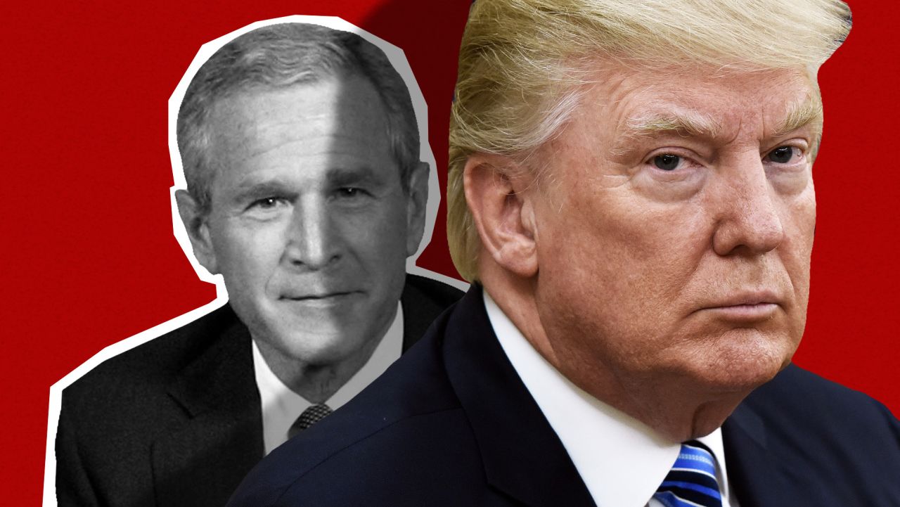 Ish-presidenti Bush e uron Donald Trumpin