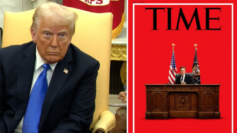 Revista Time provokon me kopertinën e re, vendos Musk në tavolinën e presidentit – vjen reagimi i Trumpit 