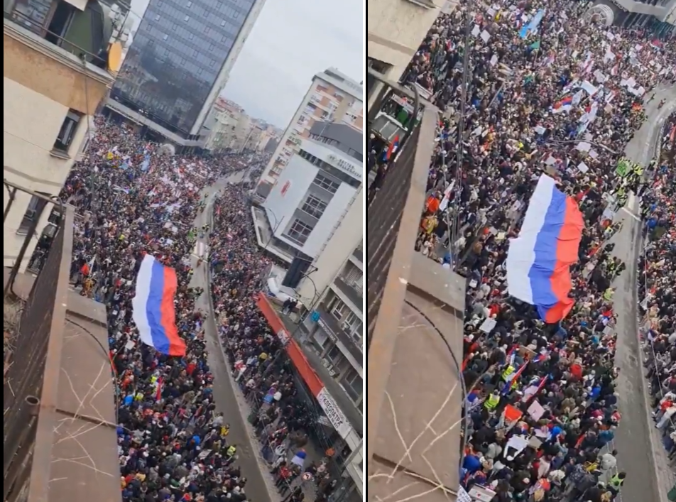 Fillon protesta masive kundër Vuçiqit në Nish, do të zgjasë deri në orën tre pas mesnate