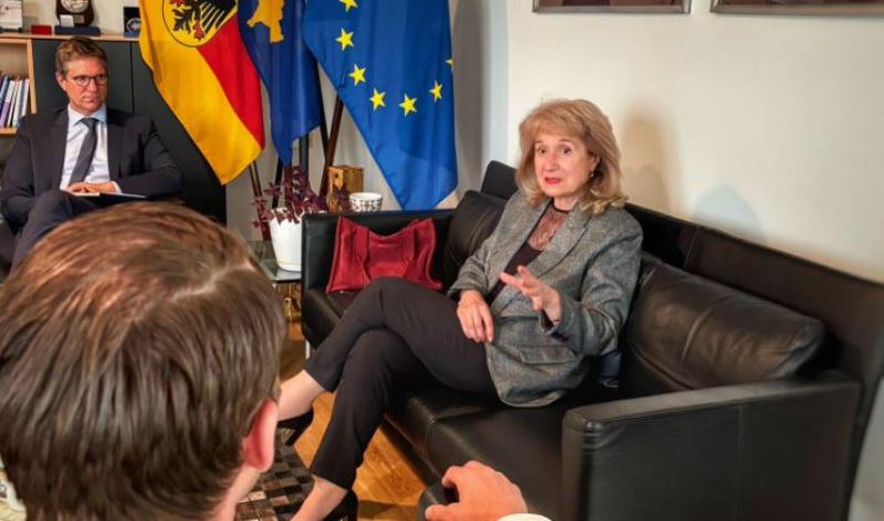 Ambasada Gjermane në Kosovë pret për vizitë Trendafilovën