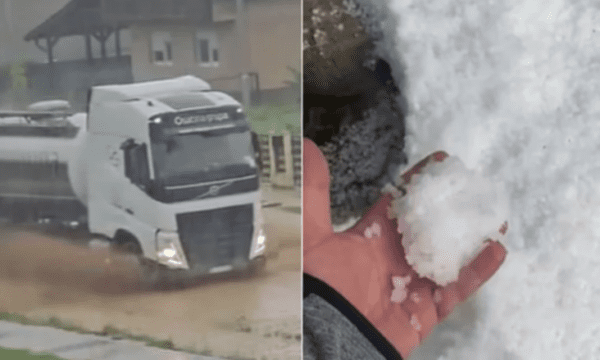 Stuhi e fortë me breshër godet Kroacinë – pemë të rrëzuara, ndërtesa të përmbytura