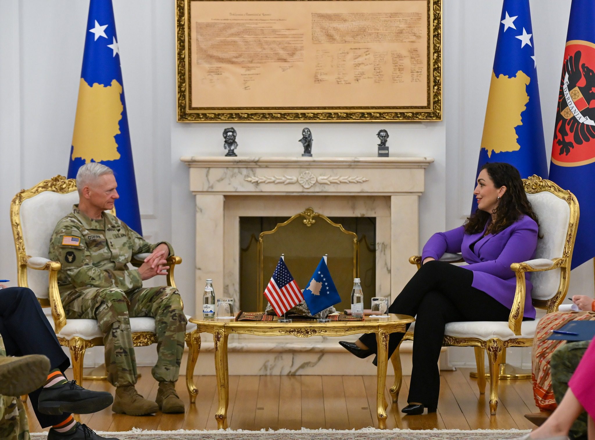Presidentja e priti në takim Komandantin e Gardës Kombëtare të Iowas