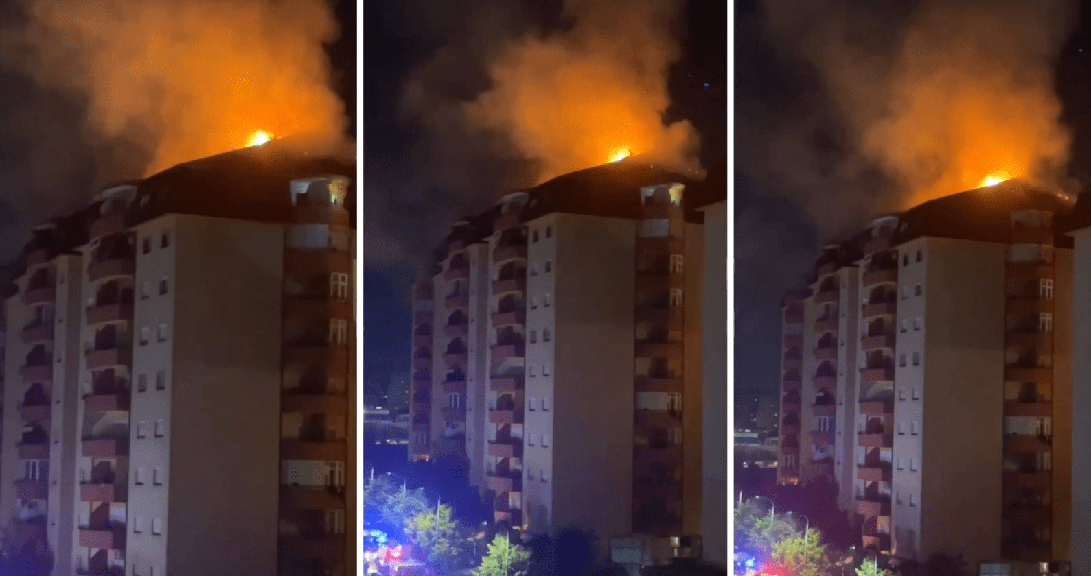 Vazhdon zjarri në ndërtesën në Emshir, flakët nuk po mund të kontrollohen