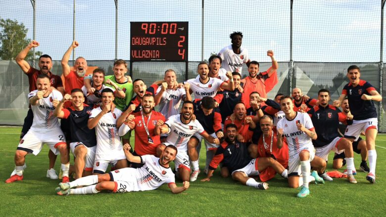 Vllaznia përmbys gjithçka në Letoni dhe kalon në turin e dytë të Ligës së Konferencës