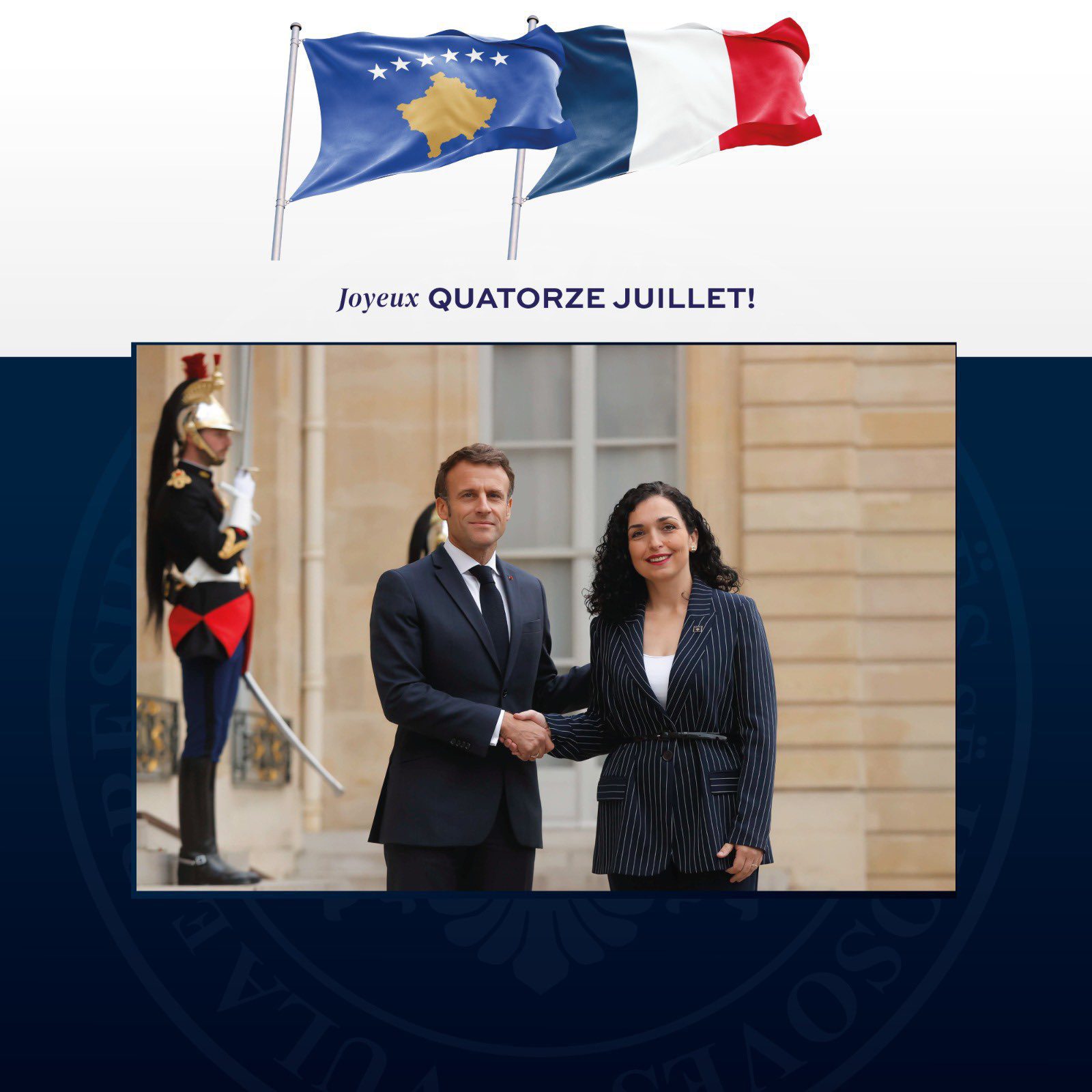 Osmani uron Macronin për pavarësi: Kosova feston miqësinë e palëkundur me Francën