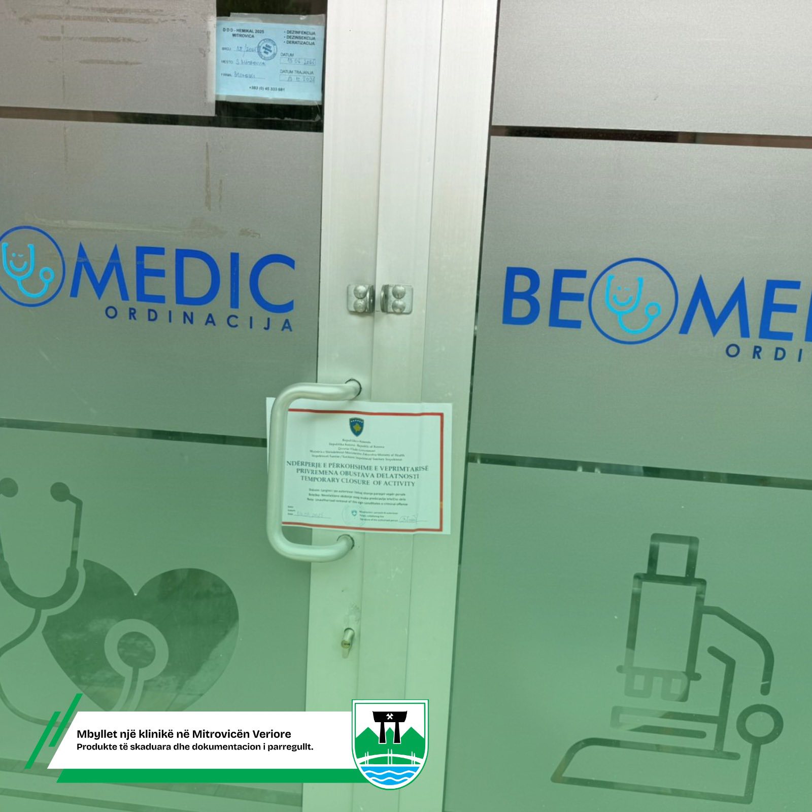 ​Mbyllet një klinikë në Veri – Inspektorati gjen mangësi të rënda dhe rrezik për pacientët