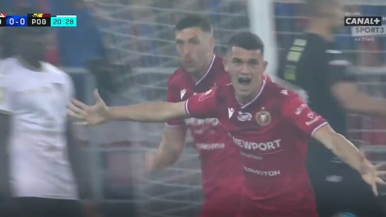 Dion Gallapeni shënon golin e parë me fanellën e Widzew Lodz