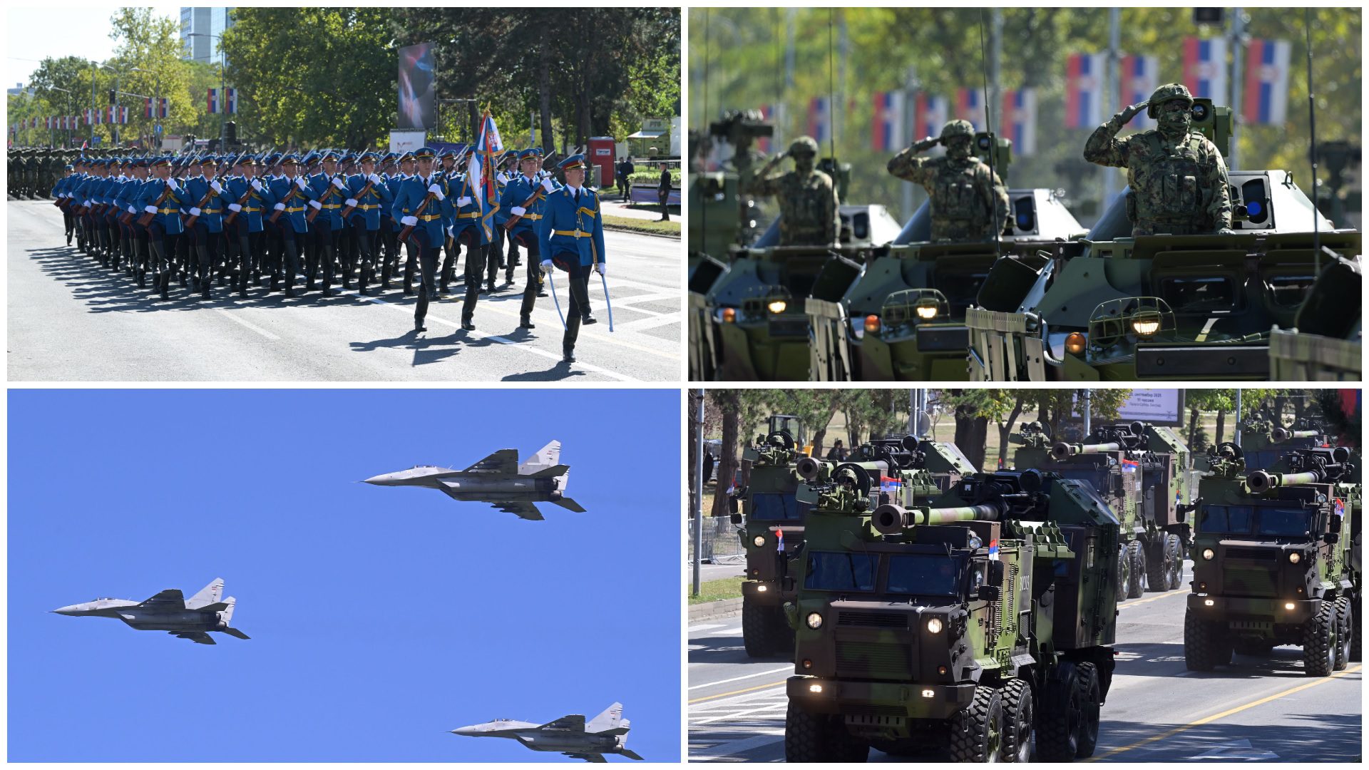 Serbia me paradë ushtarake nën sloganin “Fuqia e Unitetit” në një kohë protestash antiqeveritare
