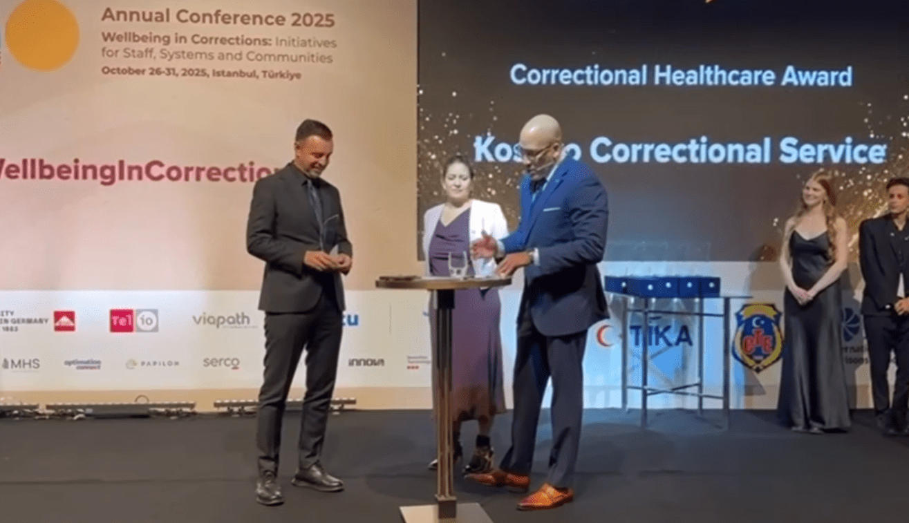 Shërbimi Korrektues i Kosovës merr çmimin e Ekselencës në Stamboll