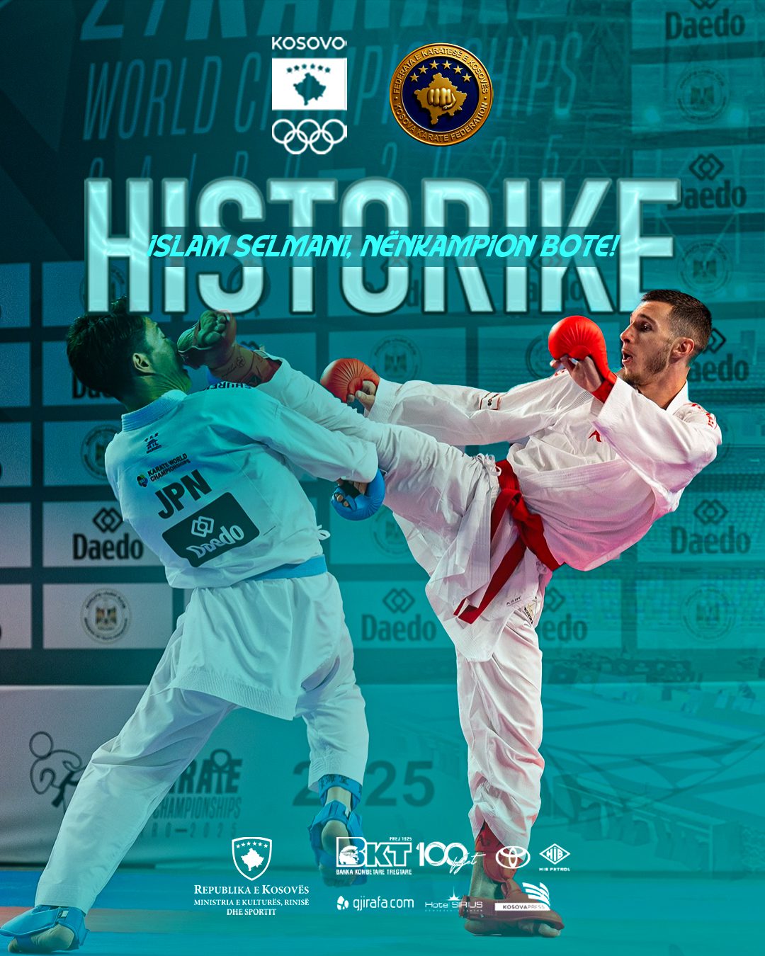 HISTORIKE: Islam Selmani nënkampion bote