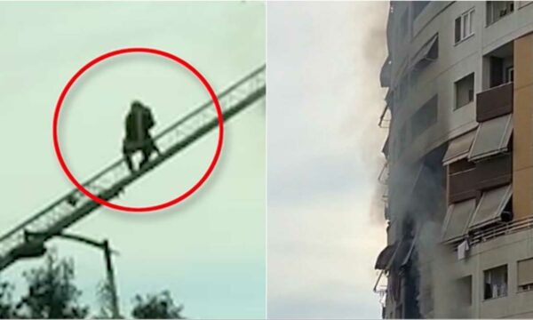 Zjarrfikësi shpëton fëmijën nga banesa që kishte marrë flakë në Tiranë