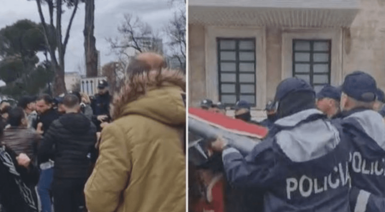 Përplasje mes protestuesve të “Shqipëria Bëhet” dhe policisë