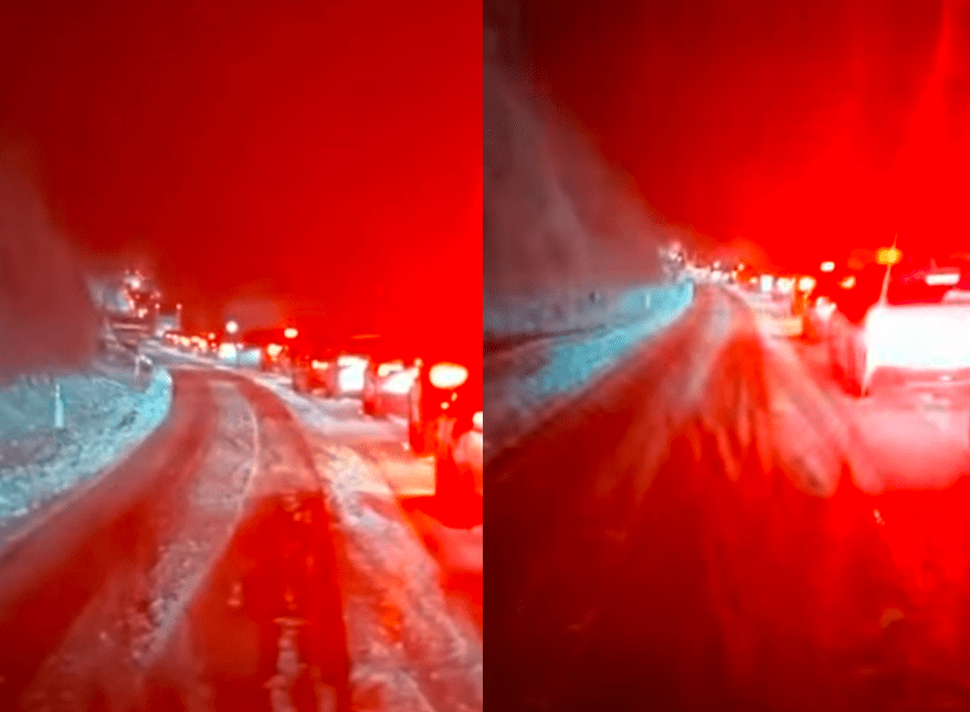 Borë e ngrica në rrugë, disa bashkatdhetarë mbesin të bllokuar pasi kaluan kufirin në Merdarë