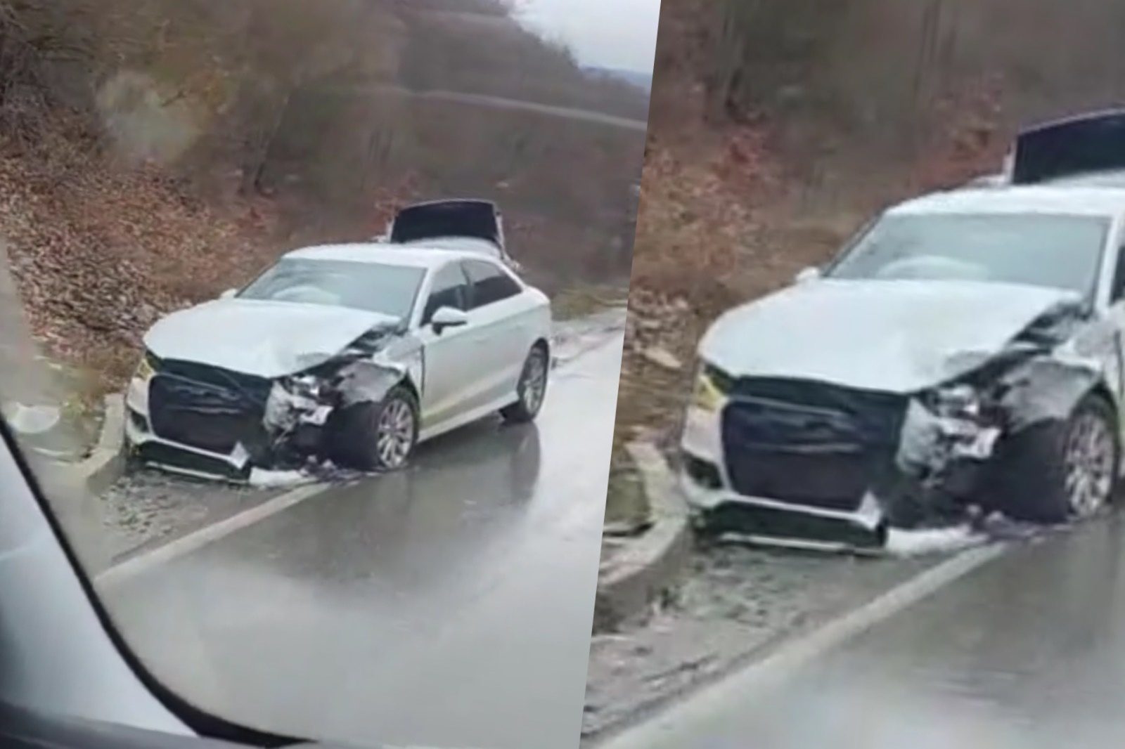 Aksident në Slivovë, dy vetura dalin nga rruga