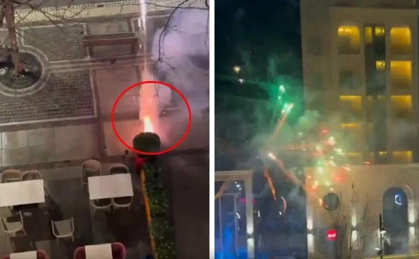 Mediat turke ankohen për fishëkzjarrët para hotelit ku po qëndrojnë lojtarët e Turqisë