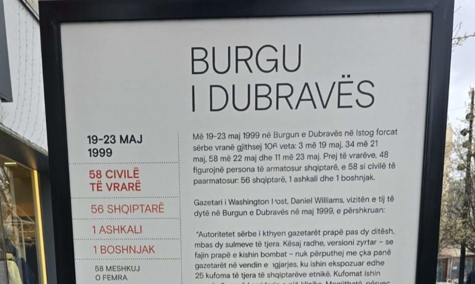 Shoqata e të Burgosurve Politikë kërkojnë anulim të menjëhershëm të ekspozitës për “Masakrën e Dubravës”