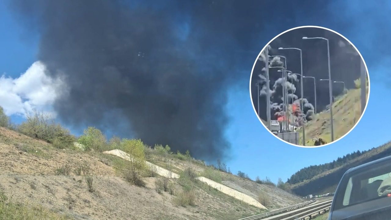 Digjet kamioni në autostradën “Ibrahim Rugova”