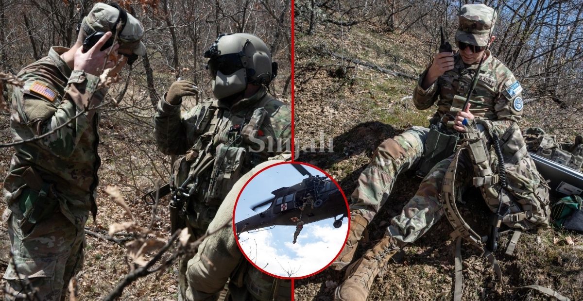 Ushtarët e KFOR-it realizojnë stërvitje për evakuim me helikopter në lindje të Kosovës
