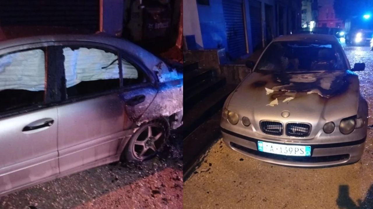 Digjen 3 vetura në Tiranë, dyshohet për zjarrvënie të qëllimshme